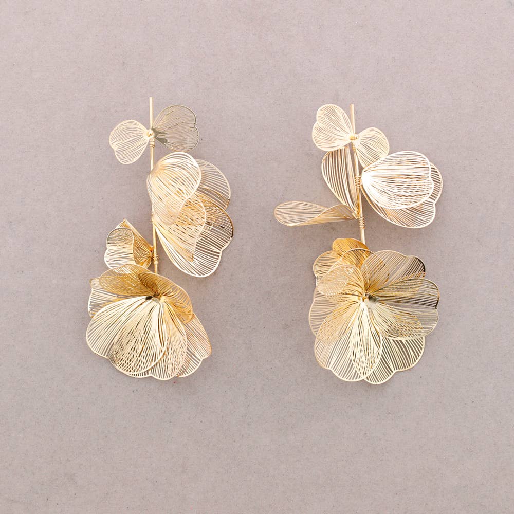 Filigree Floral Statement Earrings