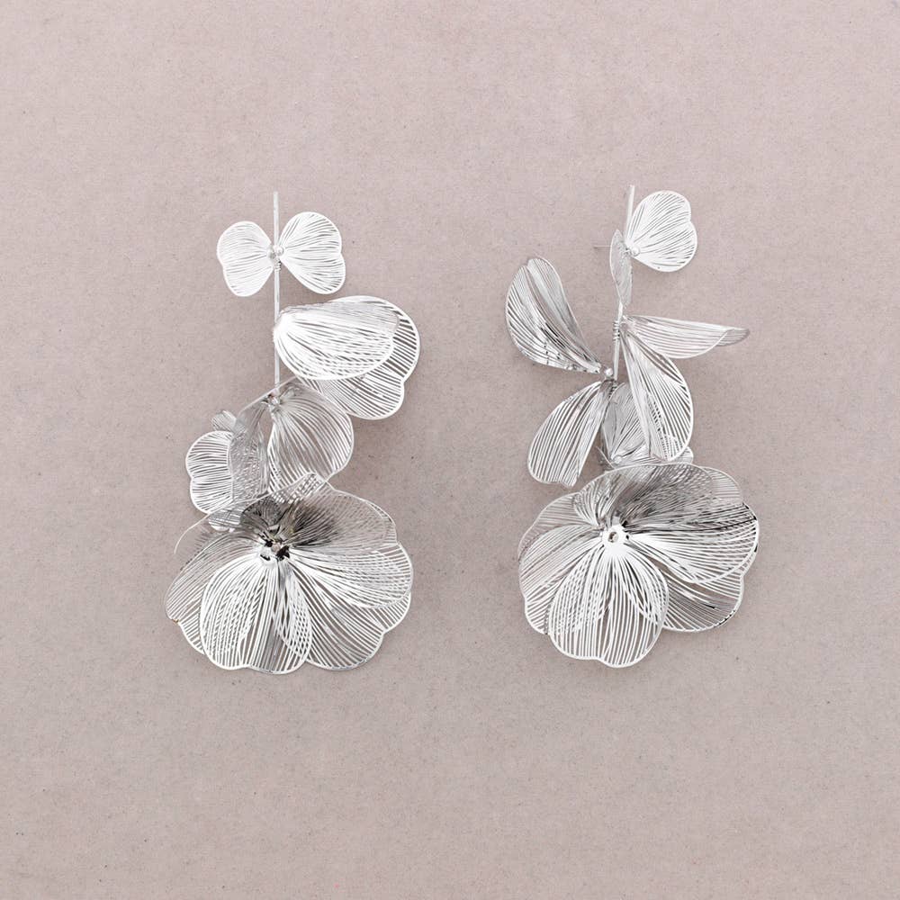 Filigree Floral Statement Earrings