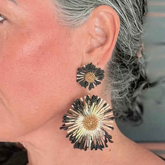 Floral drop earrings