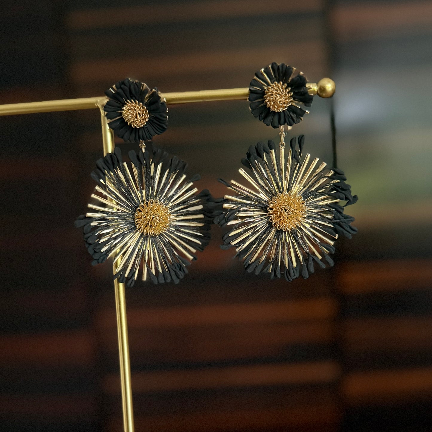 Floral drop earrings