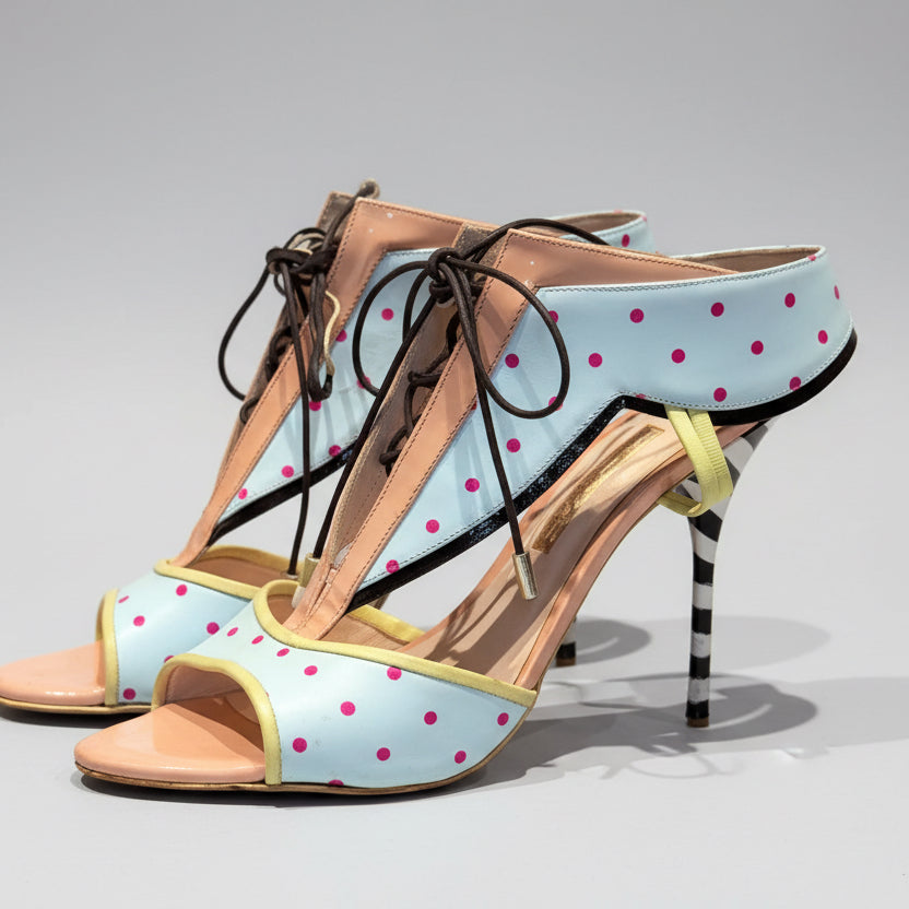 Sophia Webster spot and stripe heel