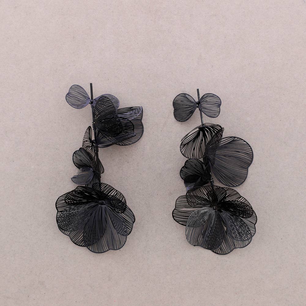 Filigree Floral Statement Earrings