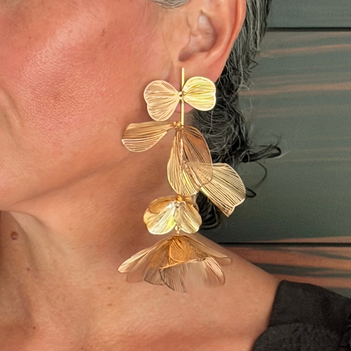 Filigree Floral Statement Earrings
